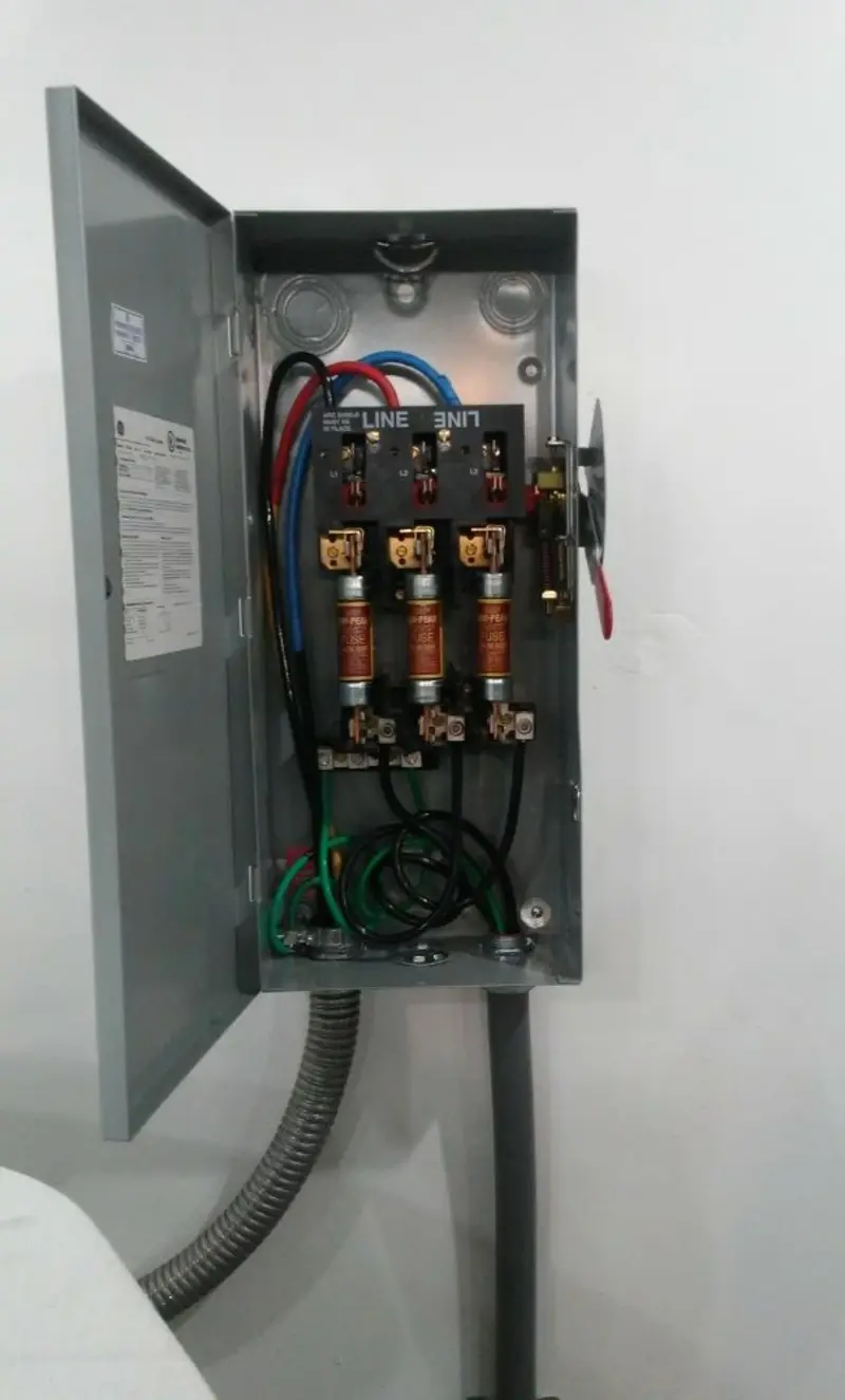 Three-phase disconnect switch installed for Electrical Wiring & Rewiring in Au Sable